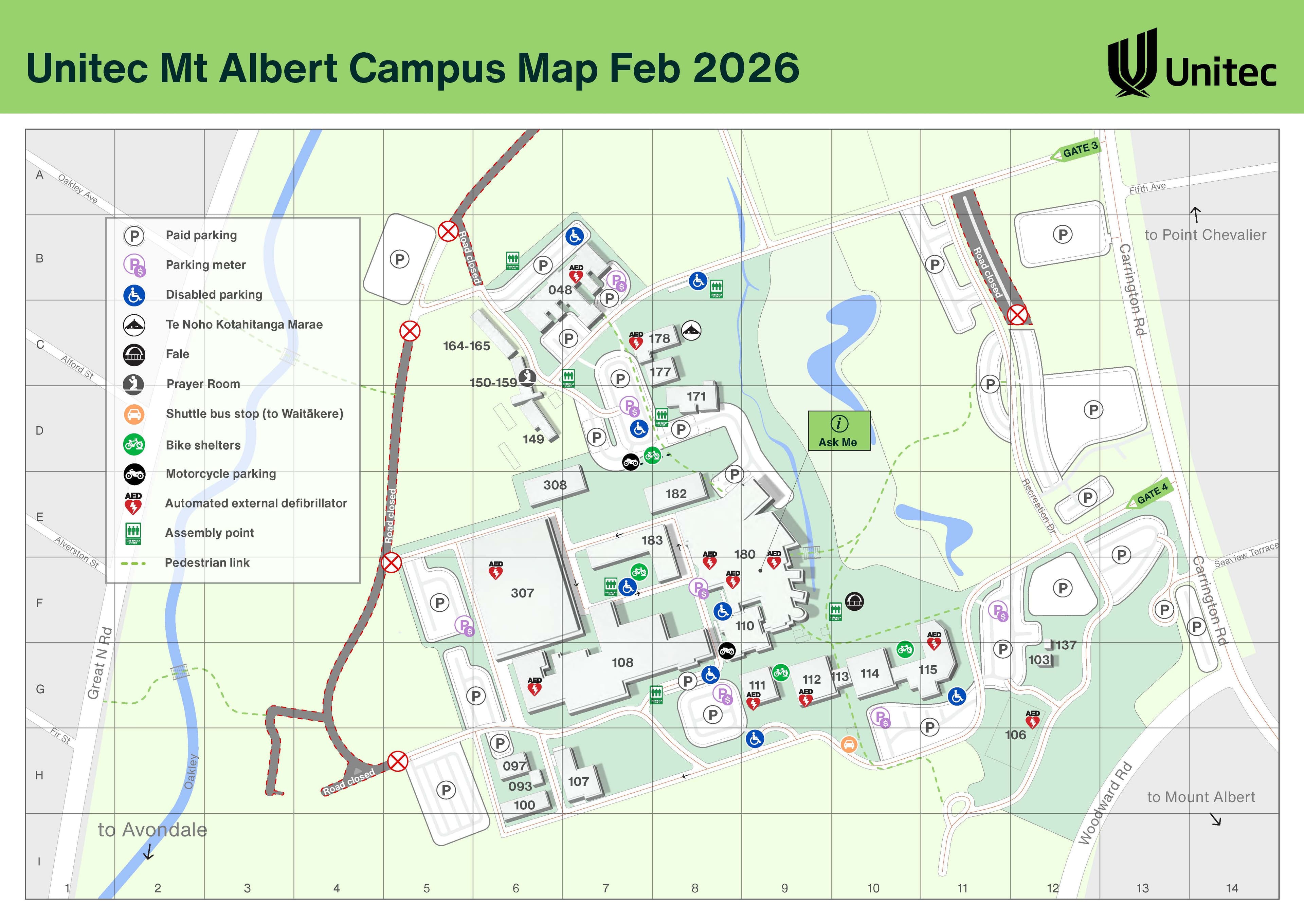 Unitec Mt Albert campus map